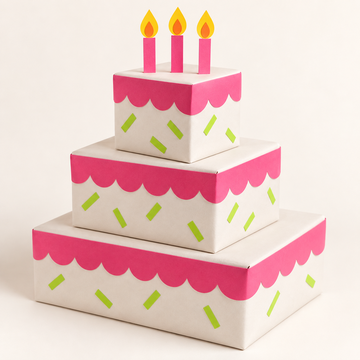 A Birthday Cake gift wrapping