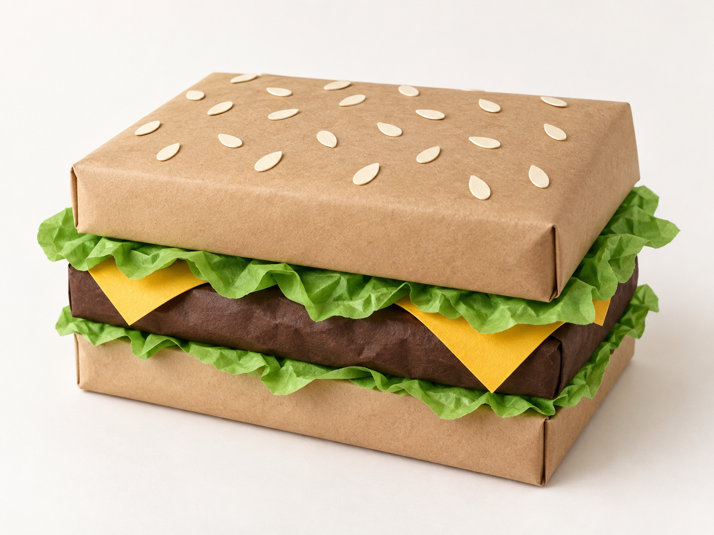 A Hamburger gift wrapping
